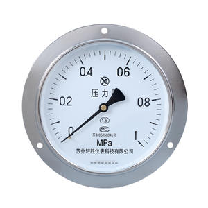 Manomètre axial Suzhou Xuansheng Y150ZT 150 mm 1 MPa en acier inoxydable, type panneau avec raccord fileté - Product Image 1