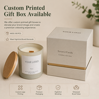 Bougie parfumée LANJO avec logo personnalisé, bougie en cire de soja naturelle, vente en gros, ensemble cadeau artisanal de luxe pour mariage, décoration de la maison