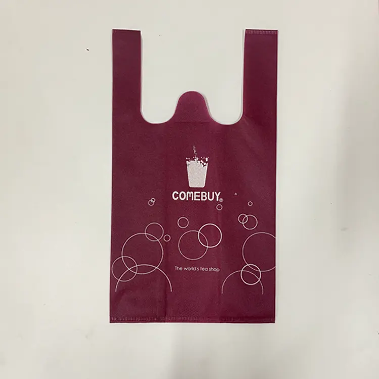 Novo estilo personalizado boa confiabilidade durável não tecido colete compras reutilizável mercearia saco