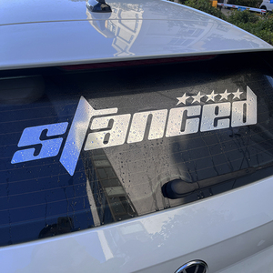 Tùy chỉnh Xe Xe tải van kính chắn gió phía sau Vinyl Sticker cửa sổ phía sau đồ họa Vinyl đề can xe kính chắn gió biểu ngữ Sticker - Product Image 2