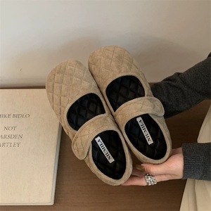 Zapatos Planos Mary Jane de Ante Sintético con Punta Cuadrada, Correa Única, Suela de Goma Antideslizante, para Todas las Temporadas, Casuales - Product Image 3