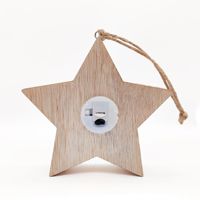 Nouvelles décorations lumineuses suspendues en forme d'étoile à cinq branches, style minimaliste moderne, en panneau de densité, pour Noël
