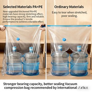 Sacs de rangement <span class=keywords><strong>sous</strong></span> <span class=keywords><strong>vide</strong></span> pliables en tissu écologique PA pour chambre à coucher, armoire, voyage, avec pompe essentielle pour l'organisation de la literie - Product Image 6