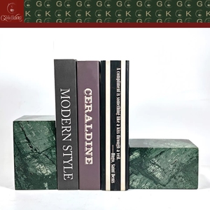 ชั้นวางหนังสือแบบโมเดิร์น GOLDKING สีน้ำตาลเขียว พร้อมที่กั้นหนังสือลายหินอ่อน โรงงานผลิตโดยตรง รับผลิตแบบ OEM ODM - Product Image 6