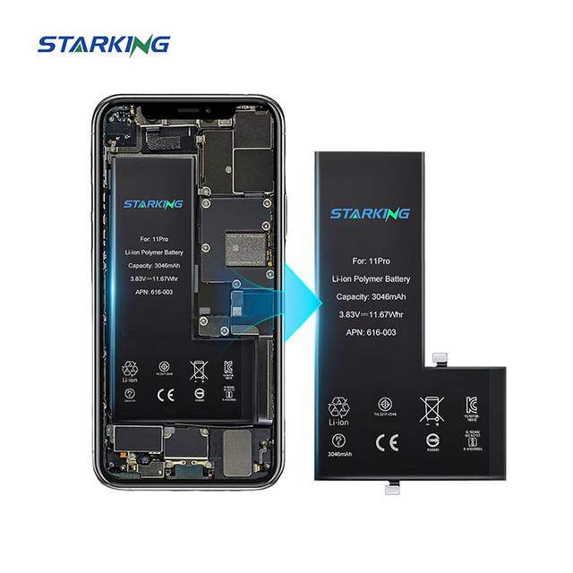 High Capacity Replacement Lithium Battery for 12 Mini 11 Pro Max New Condition Mobile Phone Parts Stock 18-Month Warranty