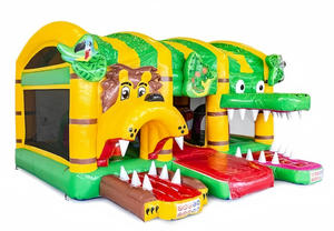Château <span class=keywords><strong>gonflable</strong></span> multi-jeux en PVC pour enfants avec <span class=keywords><strong>toboggan</strong></span>, mur d'escalade et souffleur, certifié CE, capacité de 800 kg pour les fêtes - Product Image 2