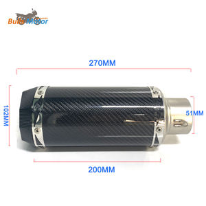 Silenciador de Escape Universal para Motocicleta de 51 mm AR para <span class=keywords><strong>Honda</strong></span> CBR650 CB650F, Escape GP de Fibra de Carbono, Ninja650 Z650 Ninja400 <span class=keywords><strong>Z400</strong></span> - Product Image 2