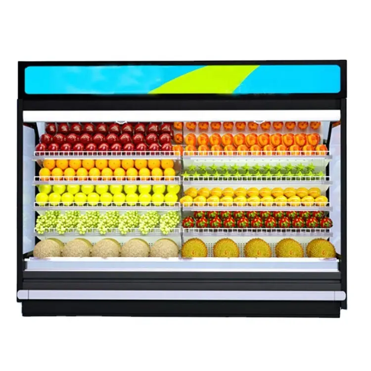 Kulkas Supermarket Buah Display Kulkas Freezer Sayuran Chiller