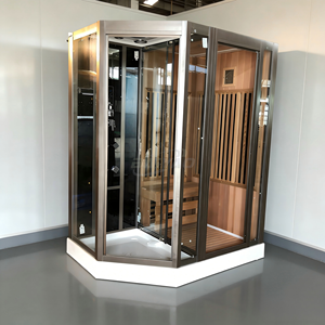 BAIYAO <span class=keywords><strong>Sauna</strong></span> <span class=keywords><strong>hammam</strong></span> moderne, salle de vapeur, nouveau style, salle de bain intérieure, douche à vapeur infrarouge, bois de pruche - Product Image 6