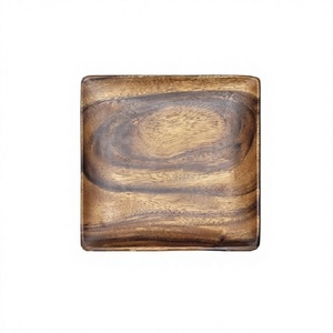 Assiette de présentation carrée de dernière conception avec sous-plat en bois de la plus haute qualité, idéale pour les meilleures ventes - Product Image 1