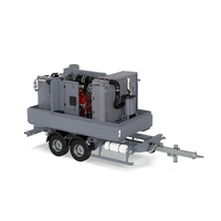 Le moteur diesel portable Atlas Copco de 504 CFM entraîne directement le compresseur d'air à vis rotatif avec une pression industrielle de 14 bars.