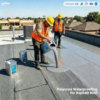 Solution d'étanchéité manuelle en polyurée résistante aux intempéries pour toitures en asphalte anti-fissures, autres matériaux d'étanchéité