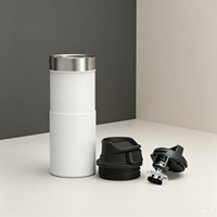 12oz 350ml Classic Trigger-Action Travel Mug Bouteille thermique en acier inoxydable à double paroi pour eau chaude et bouillante en déplacement