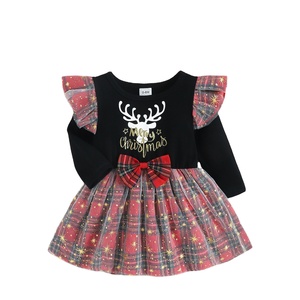 Niños princesa vestidos <span class=keywords><strong>de</strong></span> Navidad <span class=keywords><strong>Santa</strong></span> bebé niñas Negro tutú lindo vestido <span class=keywords><strong>de</strong></span> China al por mayor - Product Image 5