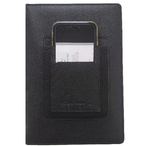 A5 negro 2023 pu cubierta de cuero Bloc de notas rejilla punteada con camisa cuaderno en blanco precio de fábrica 100 hojas - Product Image 1