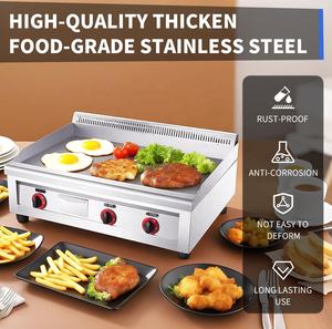 Plancha à gaz professionnelle Perfex à 3 brûleurs en acier inoxydable, appareil de cuisson commercial robuste, réduction du bruit pour les restaurants - Product Image 4