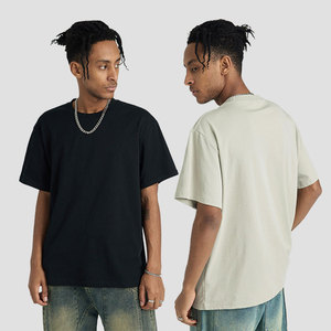 Personalizada unisex de alta calidad 100 algodón más tamaño camiseta personalizar logotipo impreso hombres liso o-cuello camiseta personalizada camiseta - Product Image 2