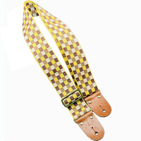 Sangle populaire pour guitare 2023 PP sangle de guitare Jacquard plaid léopard nouvelle sangle de guitare acoustique