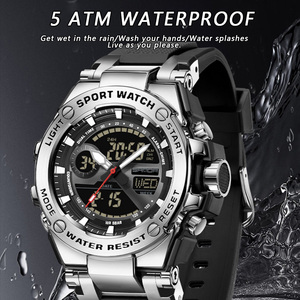 Reloj SANDA 3363 de Moda Casual para Hombre de Negocios, Reloj Electrónico LED Multifuncional Deportivo con Alarma, Cronógrafo y Luminoso - Product Image 5