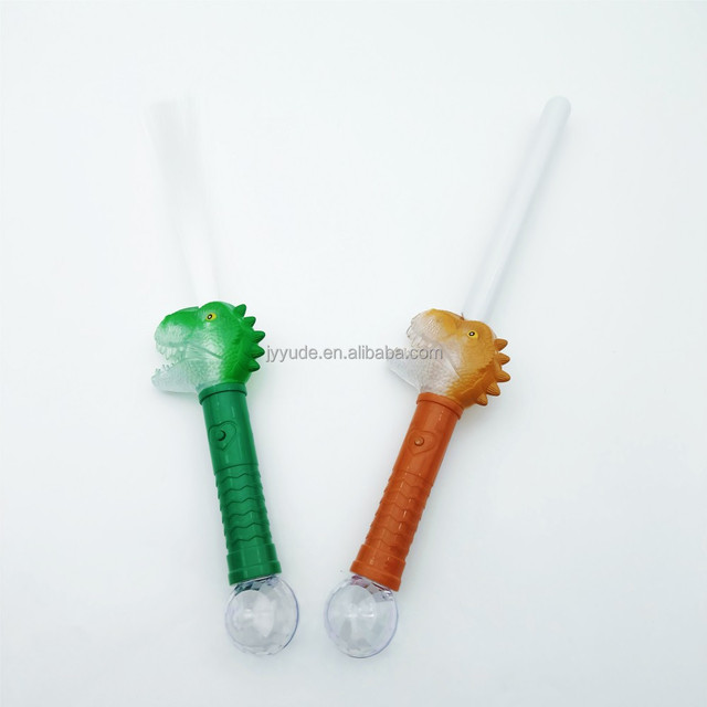 Hot Selling Party Supplier Dinosaur Led Wand Led Glowing Sword LED Plastic Flashing Sword Kid Toy  Static Fiber Optic Wand
