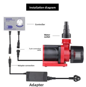 Pompa Sommergibile a Frequenza Variabile DC 24V <span class=keywords><strong>Sen</strong></span> JDP-3500 220V, Pompa ad Alto Flusso Regolabile per Acquario - Product Image 5