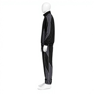Ensemble coupe-vent pour homme, personnalisé, respirant, grande taille, en nylon, couleur unie, pour l'entraînement et le streetwear, coupe ample - Product Image 2