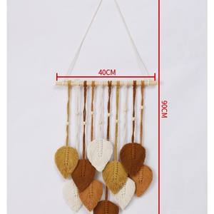 <span class=keywords><strong>Tapiz</strong></span> colgante de hojas de macramé de algodón bohemio al por mayor, tapices decorativos de arte de pared para el hogar, decoraciones de pared de salón - Product Image 4