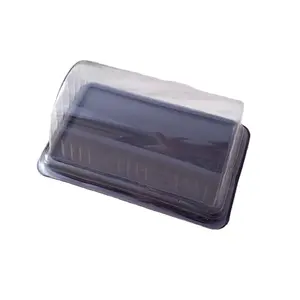 Fashion design disposable clear plastic cake box packaging