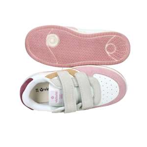 Baskets décontractées Victoria pour filles, blanches et roses, taille 27, fermeture Velcro - Product Image 6