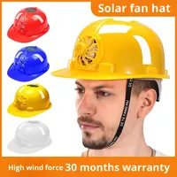 Chapeau de soleil en ABS anti-écrasement pour chantier d'été Casque de sécurité respirant avec ventilateur Casque de protection