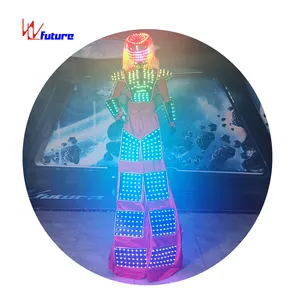 LED colorful light stilt suit creative space suit stage performance Predator armor costume