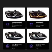 Feux de voiture pour VW Polo, projecteur de phare LED, lentille de projecteur, phare Vento, DRL, phare HID, faisceau bi-xénon, accessoires 2011-2018