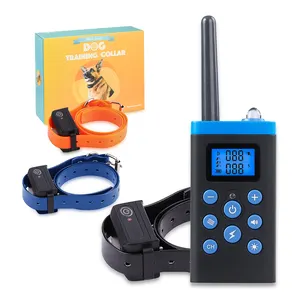 Can be used by three dogs simultaneously electric shock collar dog training deterrent device collar with remote