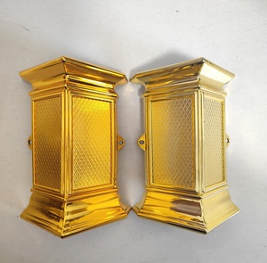 Juego de Accesorios para Ataúd, Decoración de Esquinas de Ataúd Estilo Pilar Clásico, Material ABS/PP Chapado en Oro - Product Image 2