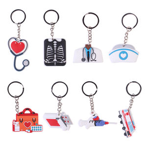Брелок-стетоскоп медсестры из ПВХ, силикона и цинкового сплава, экологичный, прочный, рекламные сувениры, принимаем заказы на 3D-изготовление - Product Image 1