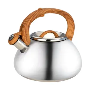 Wholesale Cook Ware Customized Logo Gas Stove Tea Pot Kettle Stainless Steel Whistling Kettle For Home Kitchen