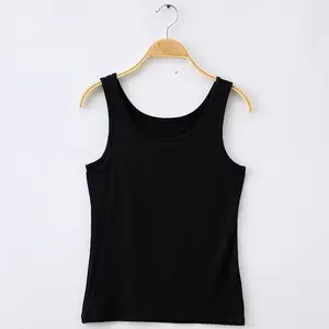 Çin üretici ucuz fiyat bayanlar tank top kadınlar tank gevşek modal bayanlar siyah tank top toplu