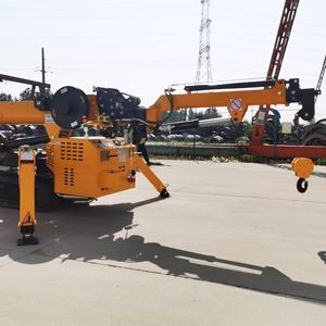Alta calidad China 3 Ton Spider <span class=keywords><strong>Crane</strong></span> <span class=keywords><strong>Mobile</strong></span> Track Cranes Spider Mini con Fly Jib Lifing Glass Interior Precio barato - Product Image 5