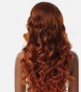 Long Curly Synthetic <b>Wig</b> Front <b>Lace</b> Middle Part Colorful Heat Resistant European American Women Hair <b>Wigs</b> Machine Made Wholesale - Product Image 4