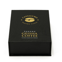Boîte d'emballage de café en papier personnalisé boîte-cadeau de café en carton rigide à rabat de luxe