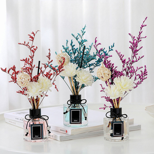 Diffusore di Fragranza <span class=keywords><strong>con</strong></span> Fiori Secchi da 50ml, Olio Essenziale, Decorazione <span class=keywords><strong>con</strong></span> Fiocco, Profumo a Lunga Durata per Casa e Bagno - Product Image 1