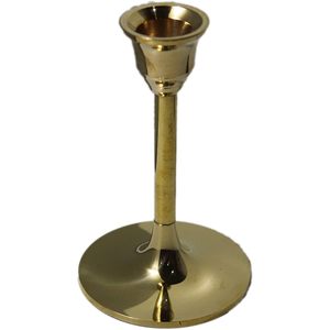 Long 9 Inch Brass Candlestick Holder Iron Metal <b>Tall</b> Shape for Weddings for Candles or Candle Jars - Product Image 2