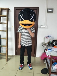 Costume de mascotte de canard noir personnalisé à vendre - Product Image 3