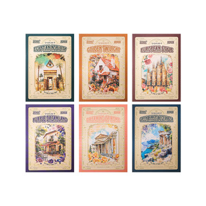 Colección de Escenas de Rosas, Pegatinas Decorativas Retro para Cubiertas de <span class=keywords><strong>Libros</strong></span> de Arquitectura, Material de Papel No Adhesivo para Diario - Product Image 5