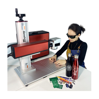Genshine Machines de marquage laser à fibre optique de bureau en alliage métallique à haute efficacité pour toutes les industries 20W 30W 50W