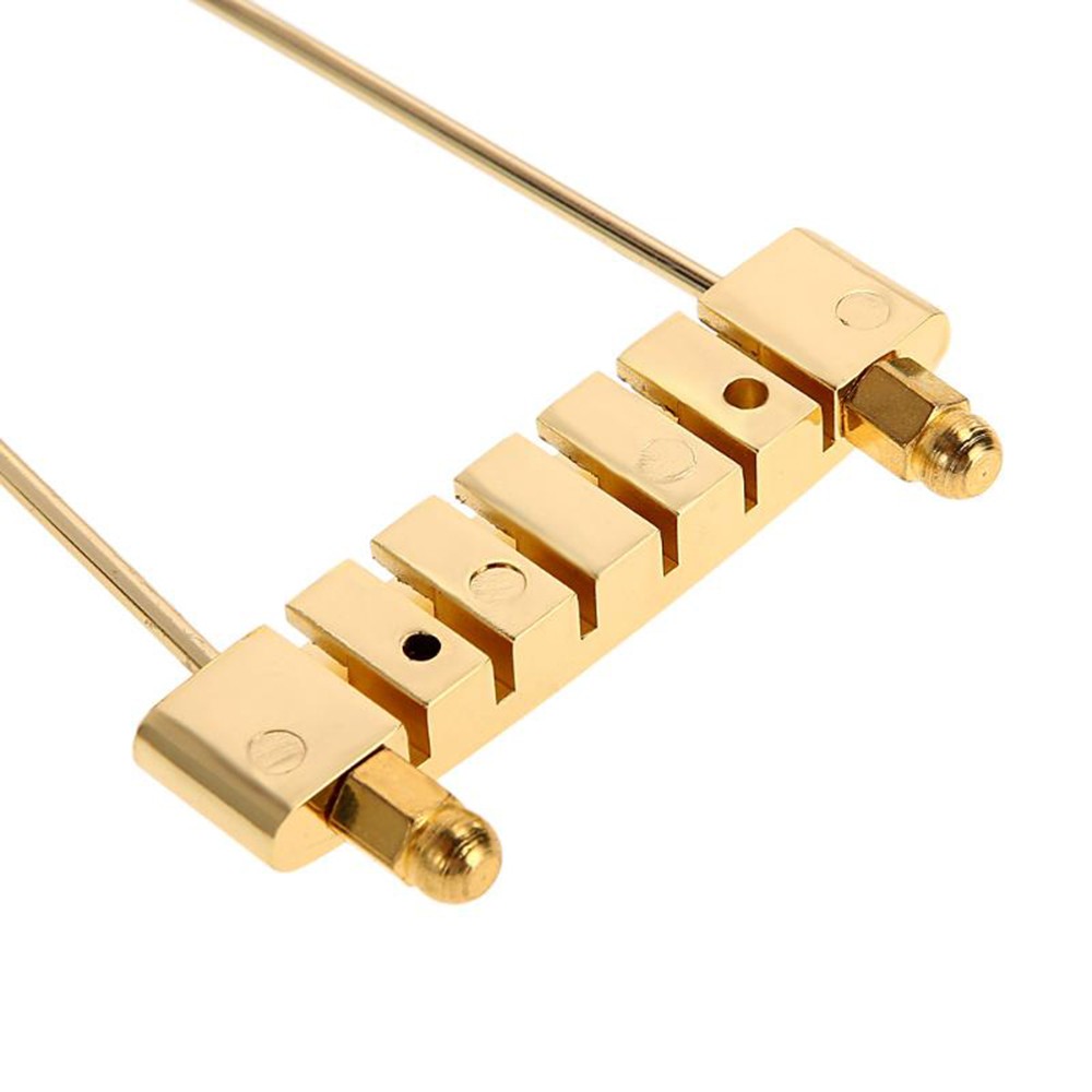 Jazz Gitaar Trapeze Staartstuk Brug voor 6 String Elektrische Bas Gitaar Vervangende Accessoires -Gouden (Color : Silver