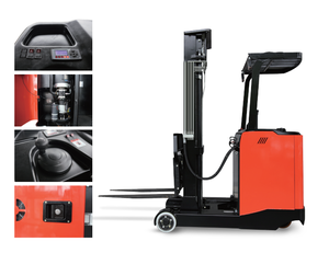 Chariot élévateur électrique YCMG 1,5 tonne 2 tonnes à bras télescopique, levée 9m, batterie lithium, <span class=keywords><strong>gerbeur</strong></span> pour allées étroites avec caméra CE - Product Image 2