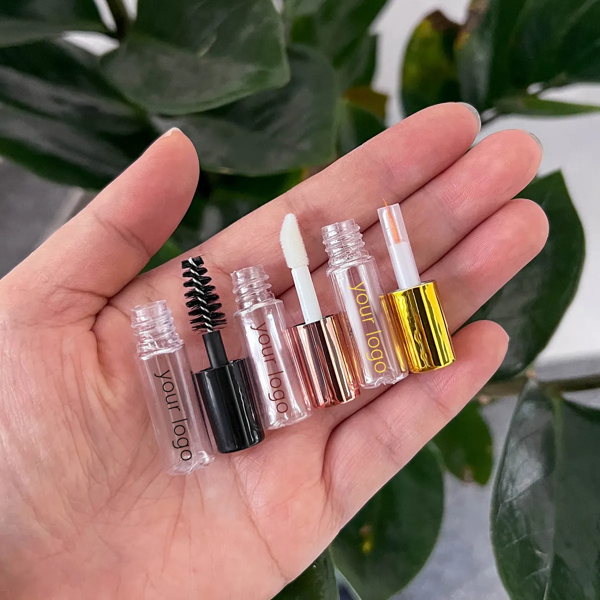 1ml 3ml 5mlプラスチック化粧品空リップグロスチューブコンテナ在庫ありゴールドミニチューブ