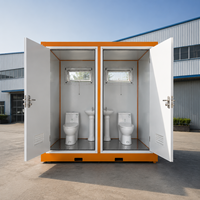 Toilettes Mobiles Portables Préfabriquées Cabine Sanitaire Modulaire Moderne Respirante pour Centres Commerciaux et Supermarchés