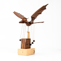 Sculpture cinétique automatique en noyer noir artisanale JHISEN, rechargeable, cadeau pour les amateurs de dragons
